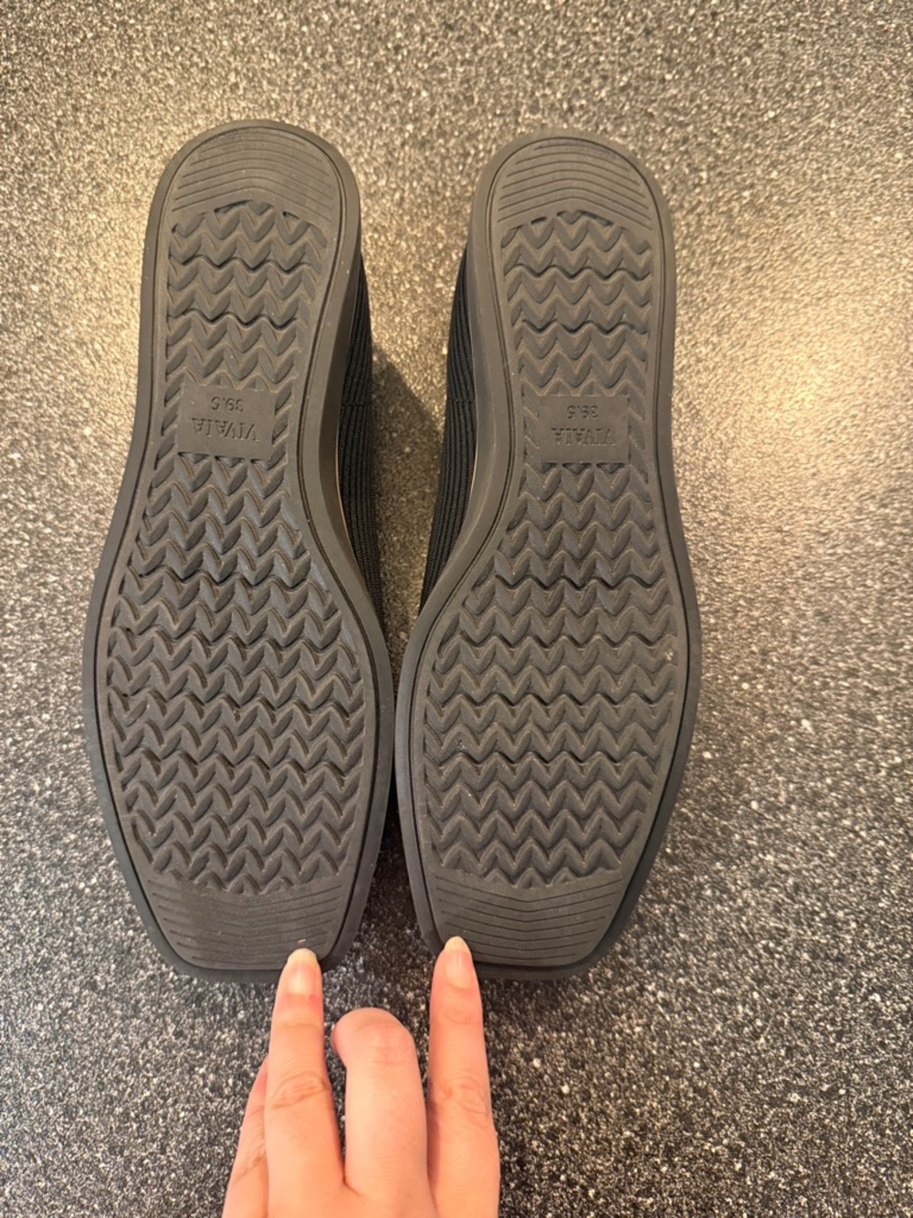 Women’s VIVAIA Mabel Square-Toe All-Day Standing Flats in black - size 39.5 (9) - Picture 4 of 6